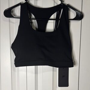 Fabletics boost medium impact Black Sports Bra